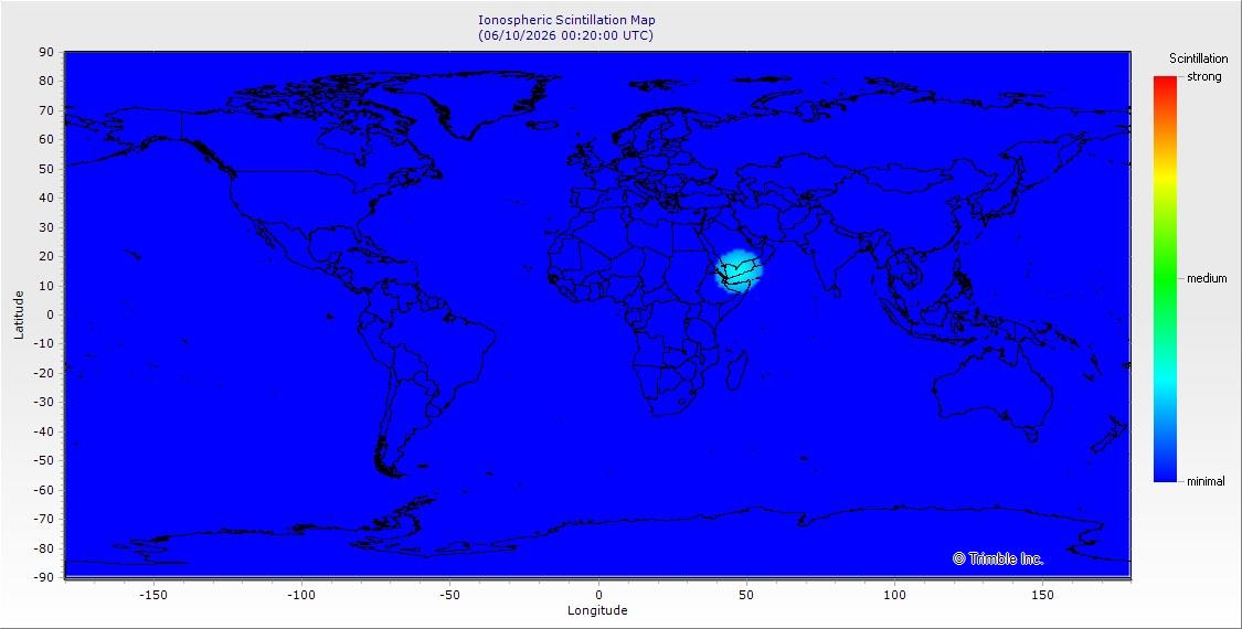 Mapa de escintilación ionosférica